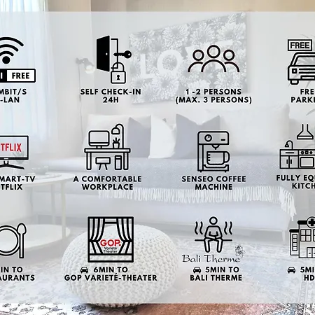 Stayawhile Comfort Naehe Herzzentrum, Bali Therme, Kurpark Gop, Free Parking, Netflix, Boxspringbett, Neues Duschbad 3*